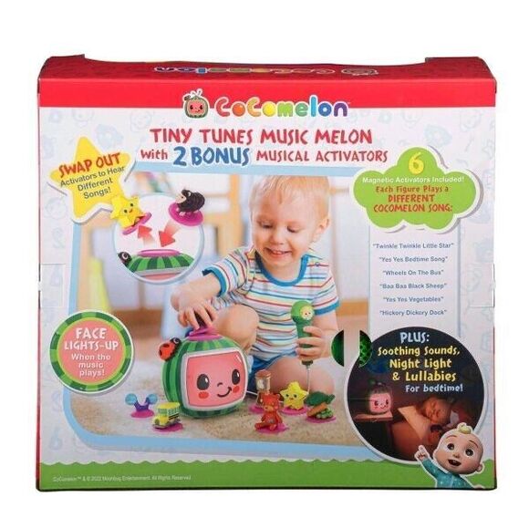CoComelon Tiny Tunes Music Melon Toy with 6 Musical Activators & Microphone NEW - Picture 3 of 16